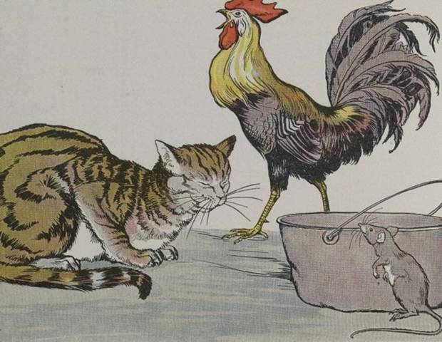 Aesop's Fables - The Cat, Cock And The Young Mouse By Milo Winter
