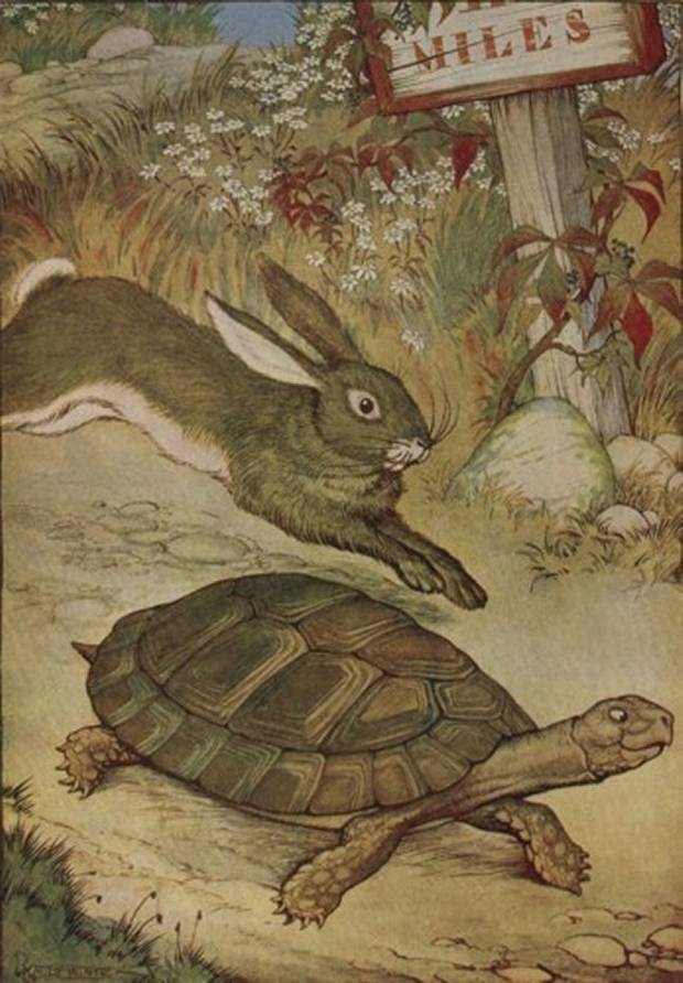 Aesop's Fables - The Hare And The Tortoise By Milo Winter