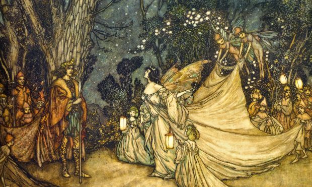 Oberon And Titania By Arthur Rackham