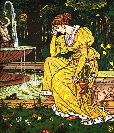 Illustration By Walter Crane For The Frog Prince - A Classic Fairy Tale