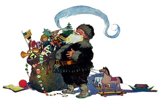 Illustration For Twas The Night Before Christmas - By Clement Clarke Moore