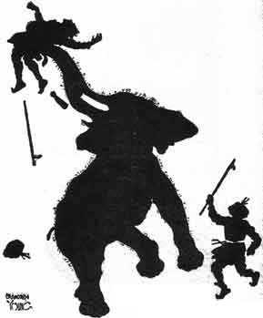 Illustration For The Elephant Girly-Face - A Jataka Tale