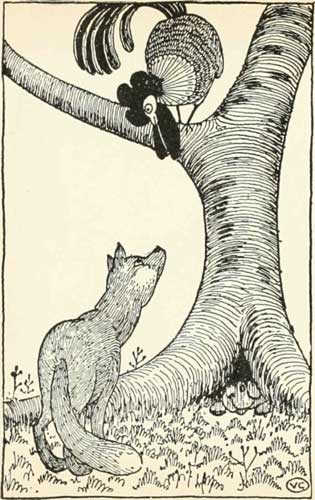 Russian Folk Tale - Illustration For The Dog And The Cock