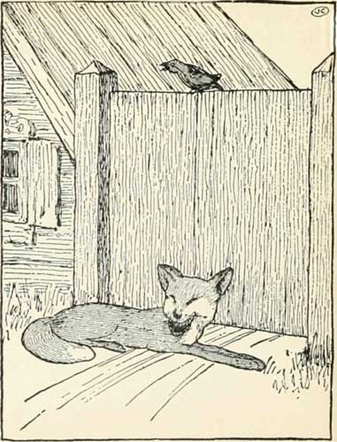 Russian Folk Tale - Illustration For The Fox And The Blackbird