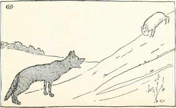 Russian Folk Tale - Illustration For The Hungry Wolf