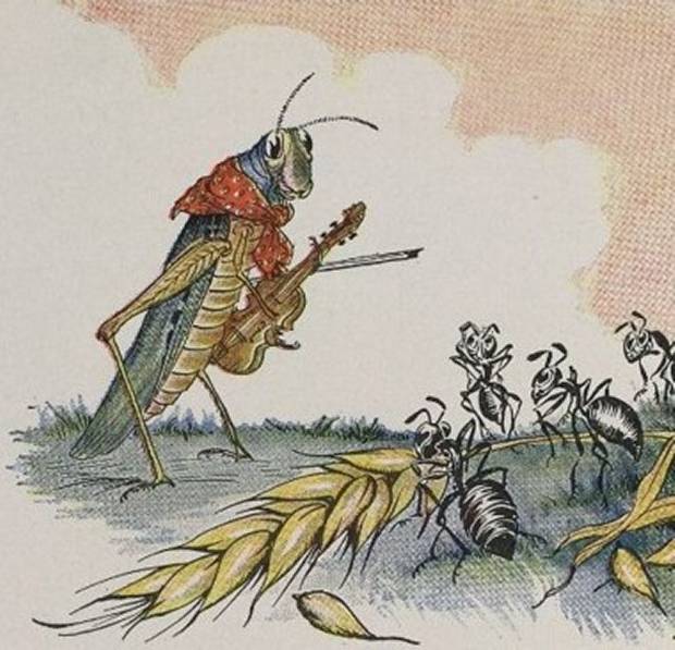 Aesop's Fables - The Ants And The Grasshopper By Milo Winter