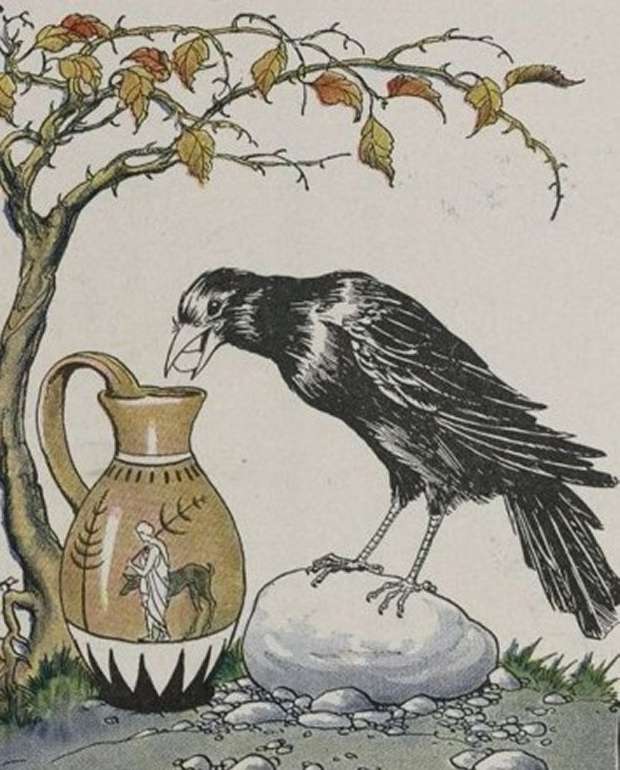 Aesop's Fables - The Crow And The Pitcher By Milo Winter
