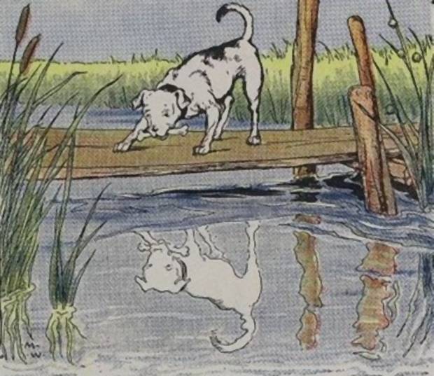 Aesop's Fables - The Dog And His Reflection By Milo Winter