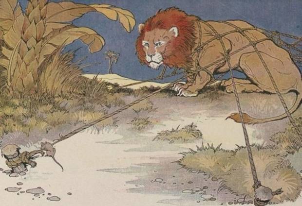 Aesop's Fables - The Lion And Mouse By Milo Winter