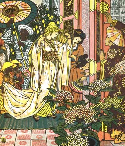 Illustration By Walter Crane For Aladdin And The Wonderful Lamp - A Classic Fairy Tale