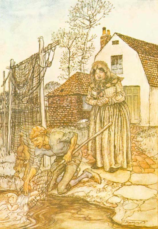 English Fairy Tale - Illustration For The Ass, The Table And The Stick By Arthur Rackham