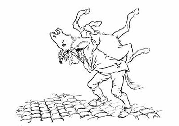 English Fairy Tale - Illustration For Lazy Jack By Arthur Rackham