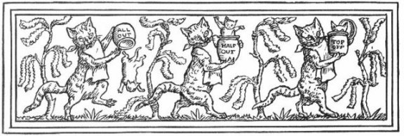 Fairy Tales From The Brothers Grimm - Decoration For The Cat And Mouse In Partnership By Walter Crane