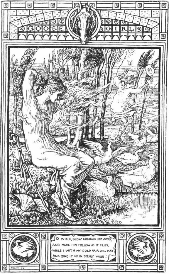 Fairy Tales From The Brothers Grimm - The Goose Girl By Walter Crane