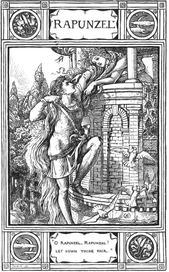 Fairy Tales From The Brothers Grimm - Rapunzel By Walter Crane