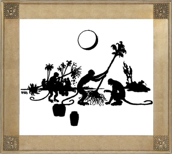 Illustration For The Stupid Monkeys - A Jataka Tale