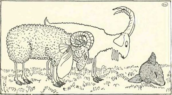 Russian Folk Tale - Illustration For The Goat And The Ram