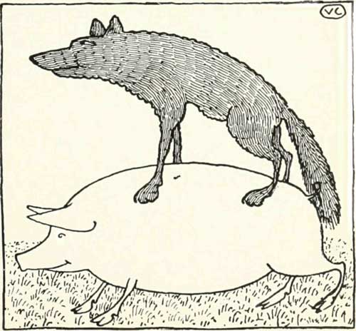 Russian Folk Tale - Illustration For The Hungry Wolf
