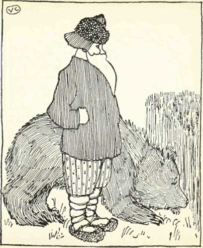 Russian Folk Tale - Illustration For The Peasant And The Bear
