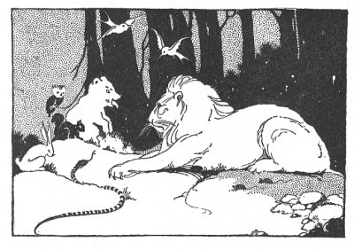 Illustration For The Tibetan Folk Tale How The Rabbit Killed The Lion